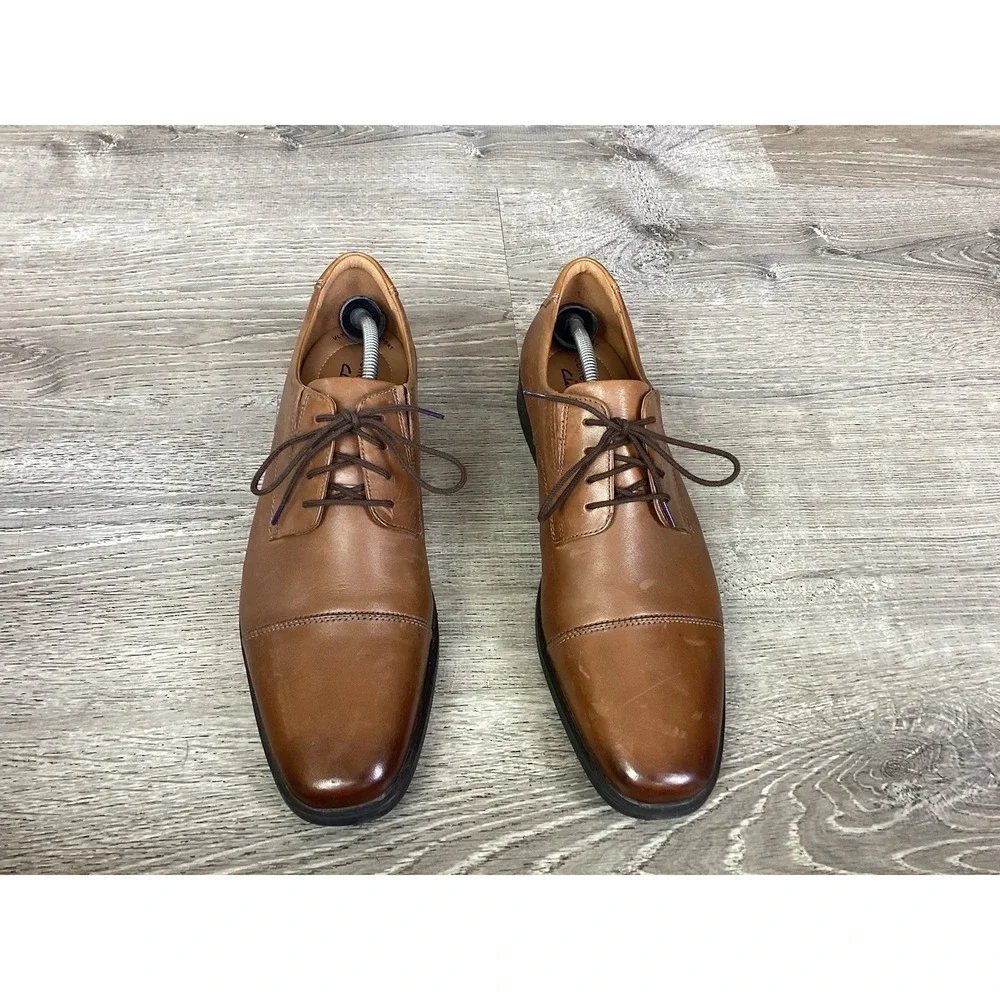Clarks Collection Mens Size 11.5 Brown Dress Shoes 15770 Tilden Shoes